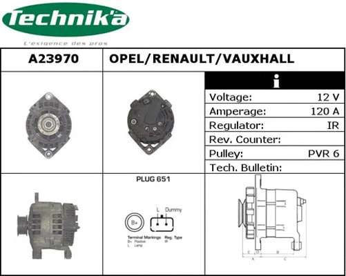 Alternateur Technika A23970