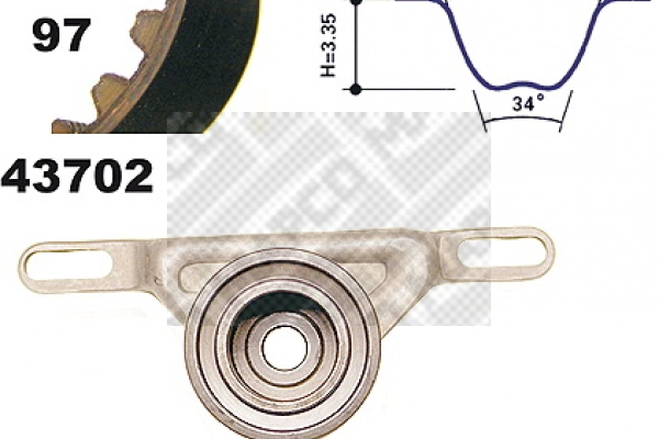 Kit de courroie crantée MAPCO 23702