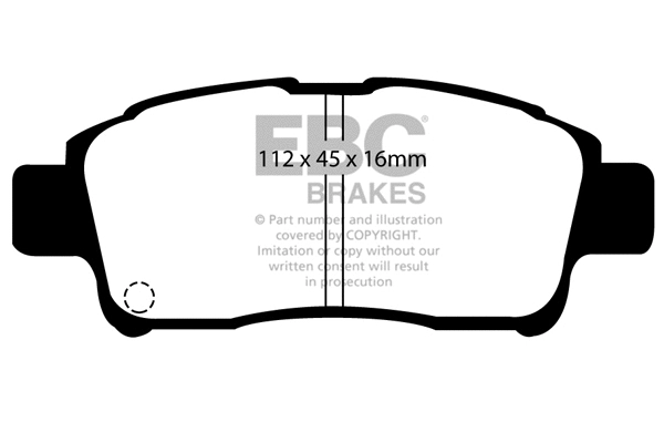 Kit de plaquettes de frein, frein à disque EBC Brakes DP21225
