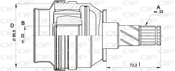 Jeu de joints, arbre de transmission OPEN PARTS CVJ5407.20