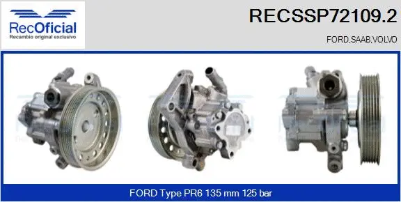 Pompe hydraulique, direction RECOFICIAL RECSSP72109.2