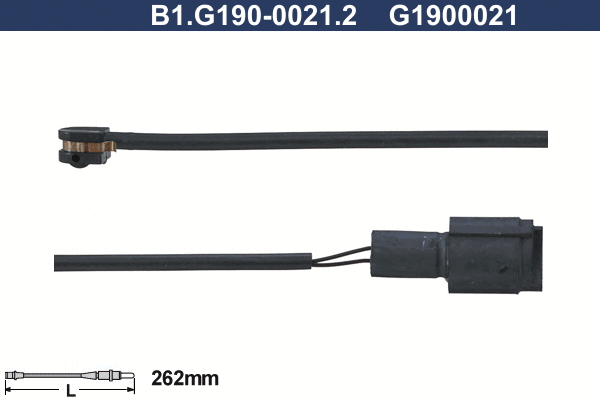 Contact d'avertissement, usure des plaquettes de frein GALFER B1.G190-0021.2