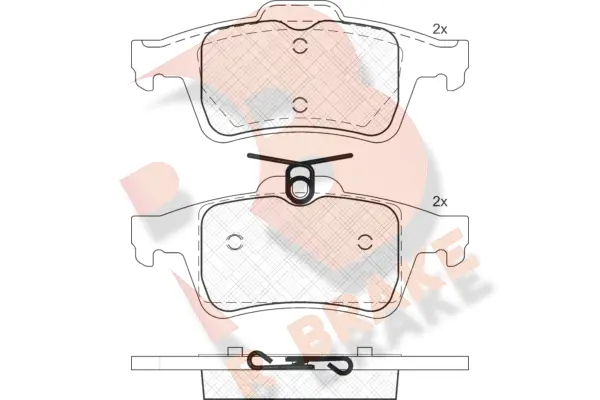 Kit de plaquettes de frein, frein à disque R BRAKE RB1825
