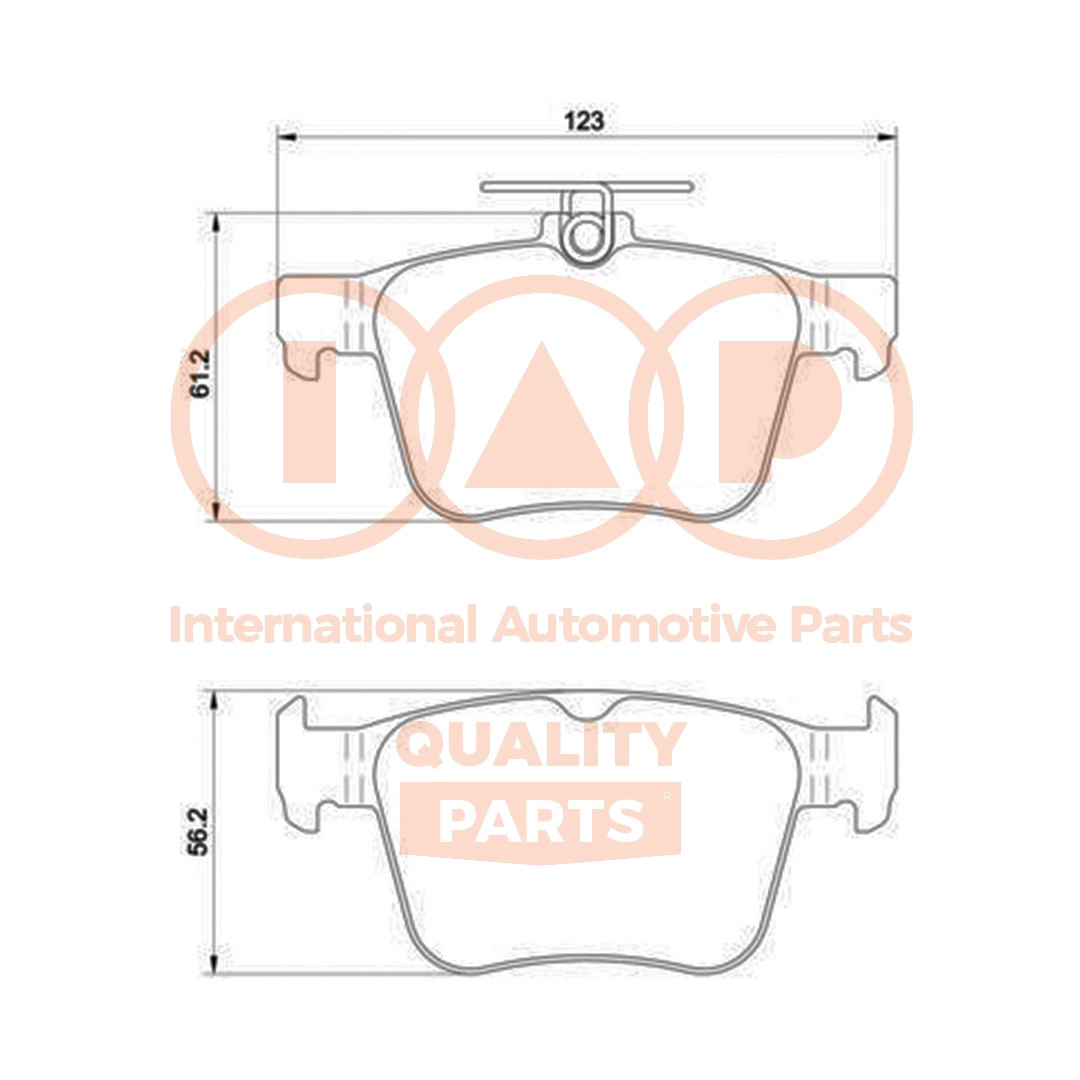Kit de plaquettes de frein, frein à disque IAP QUALITY PARTS 704-50031P