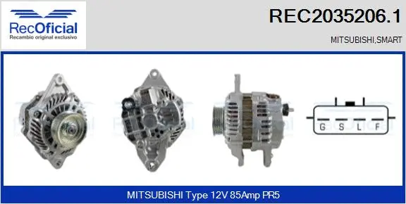 Alternateur RECOFICIAL REC2035206.1