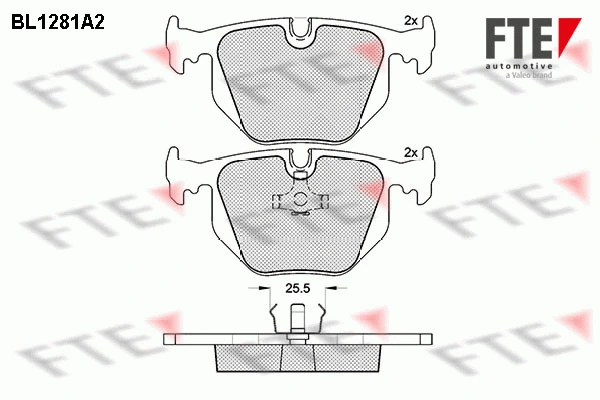 Kit de plaquettes de frein, frein à disque FTE 9010090