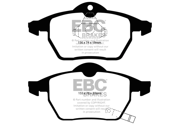 Kit de plaquettes de frein, frein à disque EBC Brakes DP21443