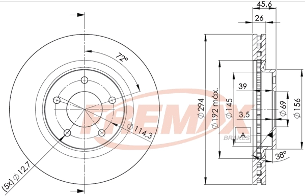 Disque de frein FREMAX BD-4644