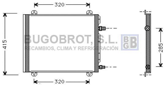 Condenseur, climatisation BUGOBROT 62-RT5235