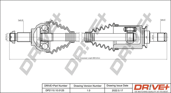 Arbre de transmission Dr!ve+ DP2110.10.0125