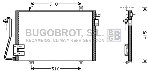Condenseur, climatisation BUGOBROT 62-RT5232