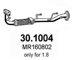 Tuyau d'échappement ASSO 30.1004