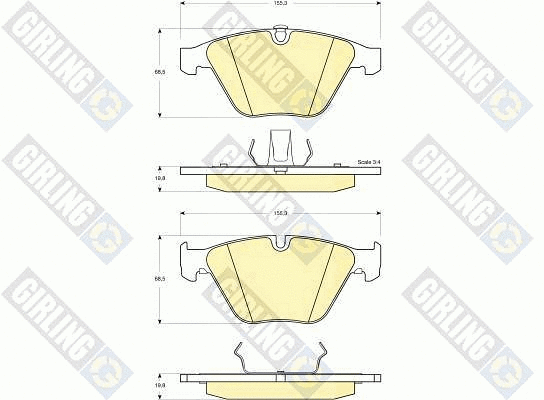 Kit de plaquettes de frein, frein à disque GIRLING 6114982