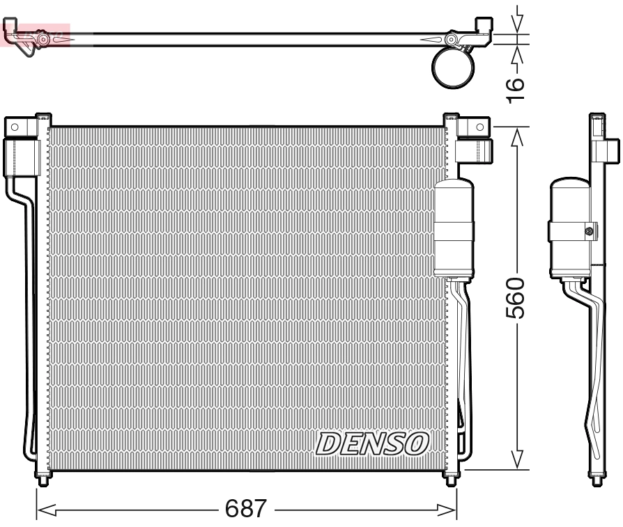 Condenseur, climatisation DENSO DCN46037