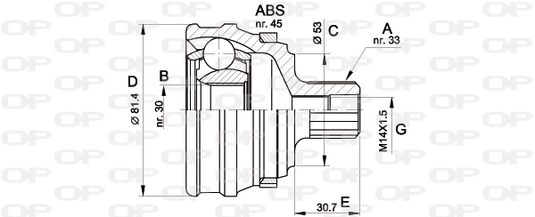 Jeu de joints, arbre de transmission OPEN PARTS CVJ5120.10