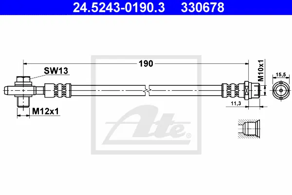 Flexible de frein ATE-APAC 24.5243-0190.3