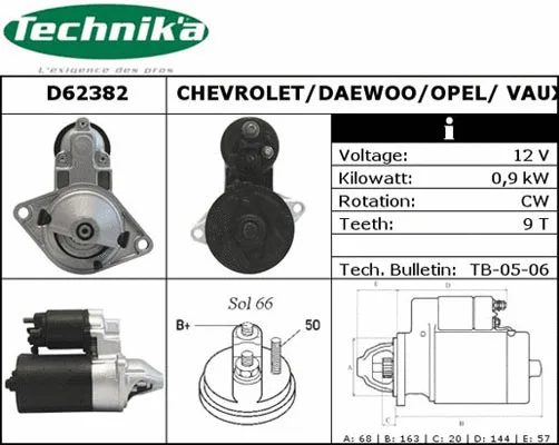 Démarreur Technika D62382