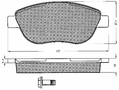 Kit de plaquettes de frein, frein à disque BSF 10751