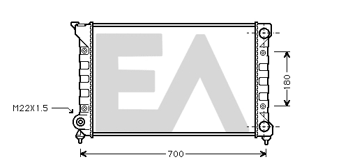 Radiateur, refroidissement du moteur EACLIMA 31R77030