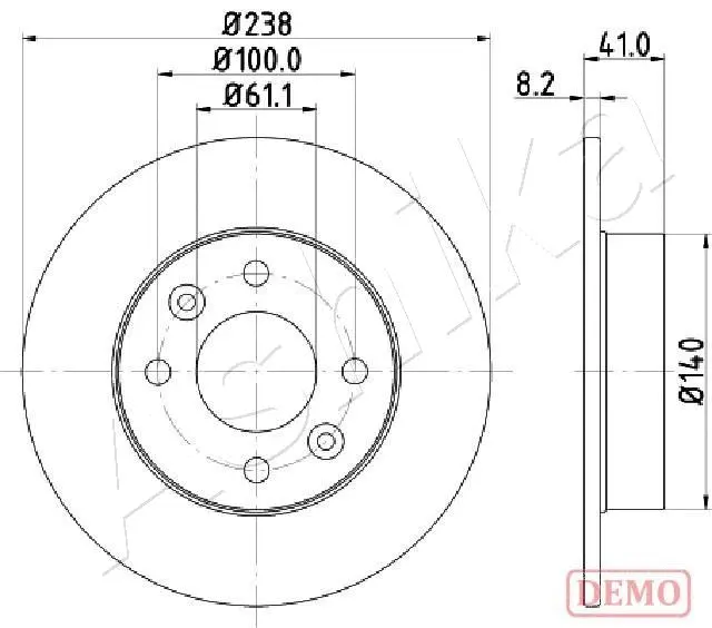 Disque de frein ASHIKA 60-00-0700C