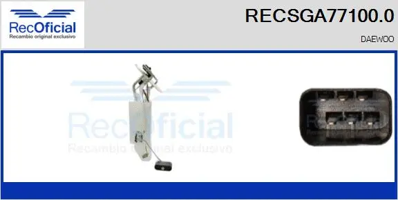 unité d'alimentation de carburant RECOFICIAL RECSGA77100.0