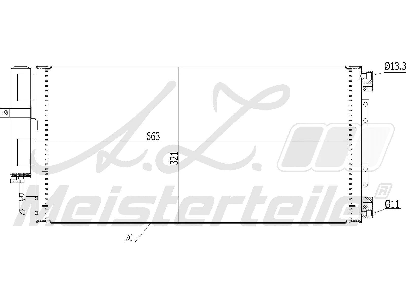 Condenseur, climatisation A.Z. Meisterteile AZMT-45-030-1408