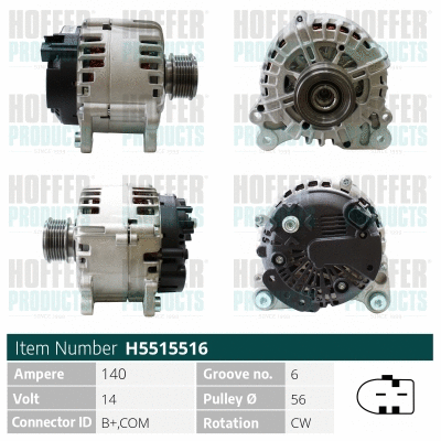Alternateur HOFFER H5515516