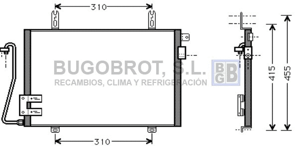 Condenseur, climatisation BUGOBROT 62-RT5221
