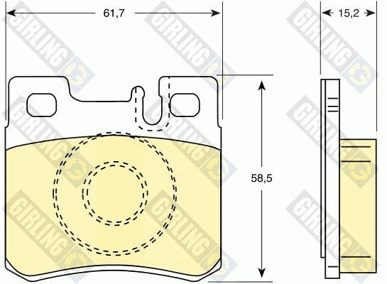 Kit de plaquettes de frein, frein à disque GIRLING 6109872