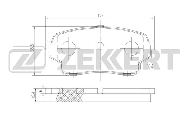 Kit de plaquettes de frein, frein à disque ZEKKERT BS-2430