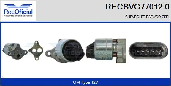 Vanne EGR RECOFICIAL RECSVG77012.0