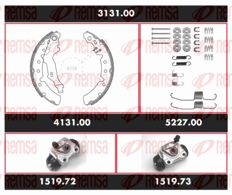 Kit de freins, freins à tambours REMSA 3131.00