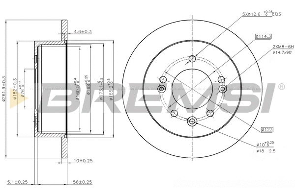 Disque de frein BREMSI CD8005S