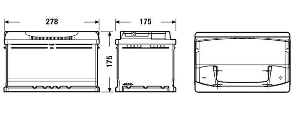 Batterie de démarrage EXIDE EA722
