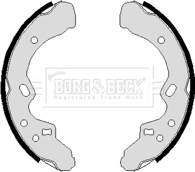 Jeu de mâchoires de frein BORG & BECK BBS6105