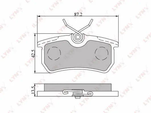 Kit de plaquettes de frein, frein à disque LYNXAUTO BD-3010