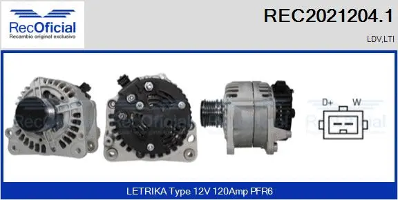 Alternateur RECOFICIAL REC2021204.1
