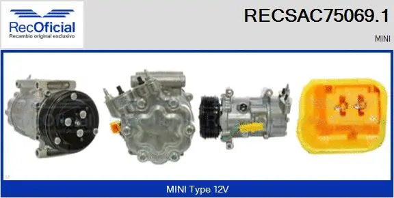 Compresseur, climatisation RECOFICIAL RECSAC75069.1