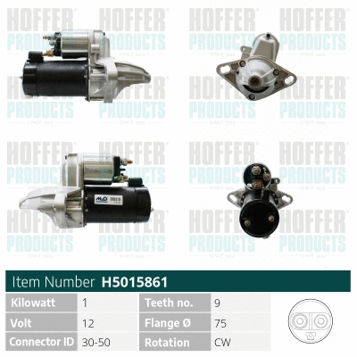 Démarreur HOFFER H5015861