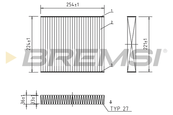 Filtre, air de l'habitacle BREMSI FC0103A