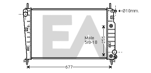 Radiateur, refroidissement du moteur EACLIMA 31R22079