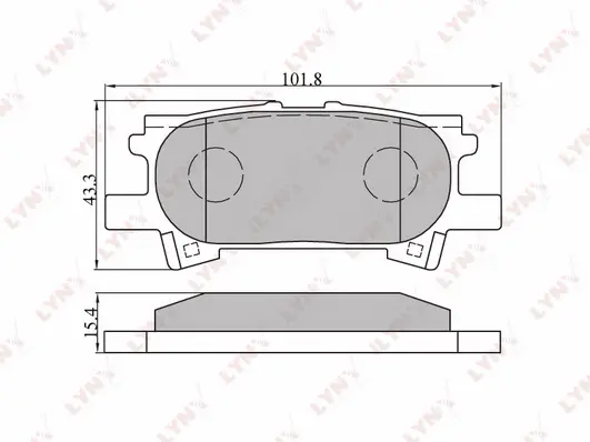 Kit de plaquettes de frein, frein à disque LYNXAUTO BD-7534