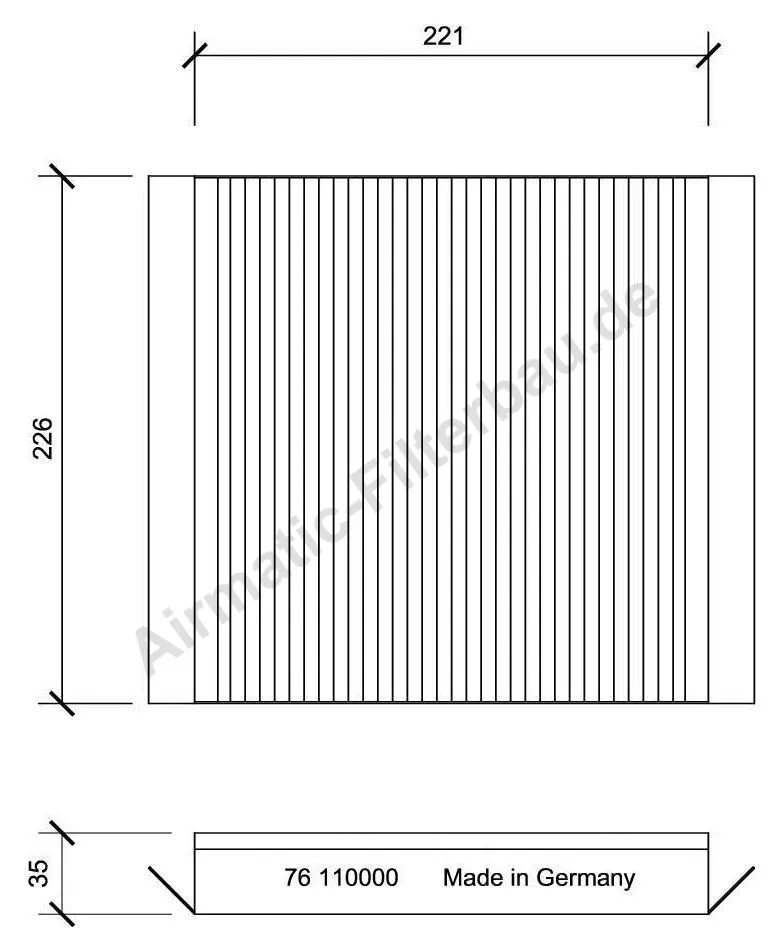 Filtre, air de l'habitacle AIRMATIC Filterbau IF0076