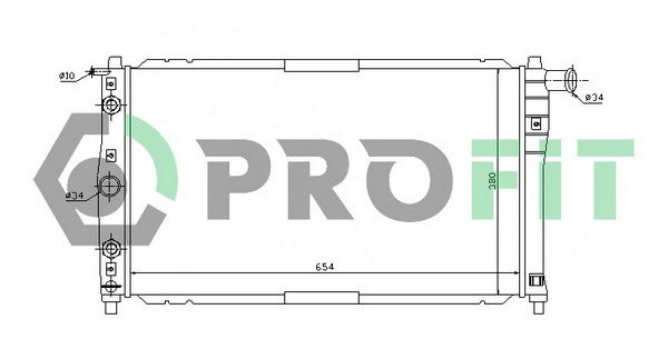 Radiateur, refroidissement du moteur PROFIT PR 1141A1
