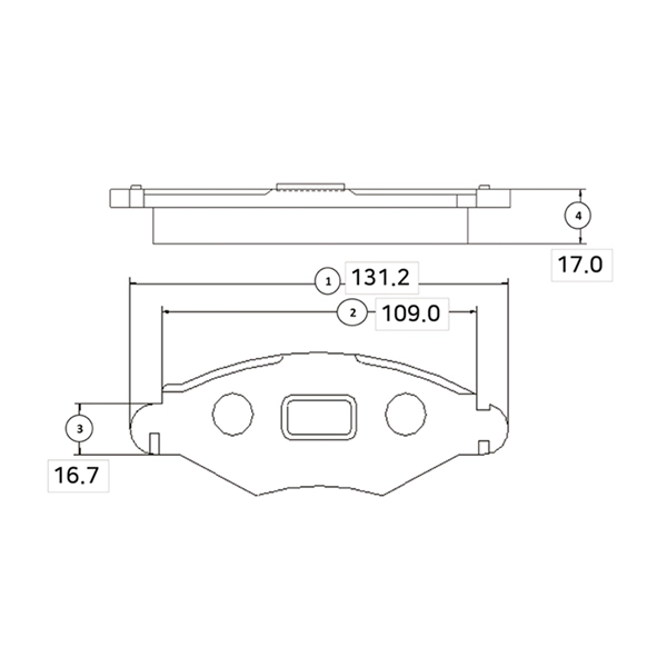 Kit de plaquettes de frein, frein à disque CTR GK0858