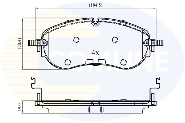 Kit de plaquettes de frein, frein à disque COMLINE CBP03413
