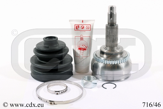 Jeu de joints, arbre de transmission CDX 716/46