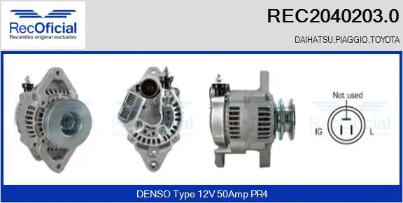 Alternateur RECOFICIAL REC2040203.0
