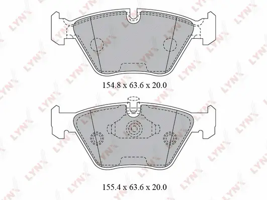 Kit de plaquettes de frein, frein à disque LYNXAUTO BD-1424