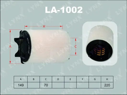 Filtre à air LYNXAUTO LA-1002